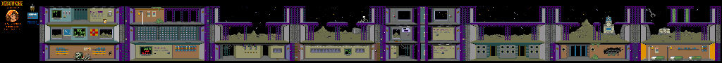 Thumbnail for a map of Level 7: Moon Port for the Arcade game Xenophobe.