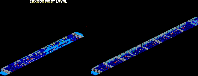 Thumbnail for a map of Level 1 for the Arcade game Zaxxon.