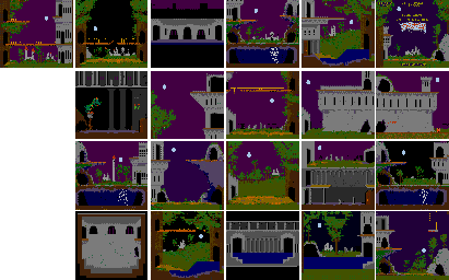 Thumbnail for a map of Maps for the Arcade game Zwackery.