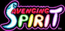 Title screen for the Arcade game Avenging Spirit.