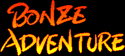 Title screen for the Arcade game Bonze Adventure.