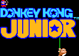 Title screen for the Arcade game Donkey Kong Junior.