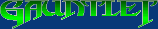 Title screen for the Arcade game Gauntlet.