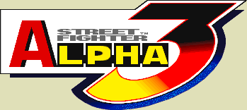 Title screen for the Arcade game Street Fighter Alpha 3.