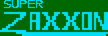 Title screen for the Arcade game Super Zaxxon.