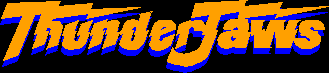 Title screen for the Arcade game ThunderJaws.
