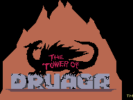 Title screen for the Arcade game The Tower Of Druaga.