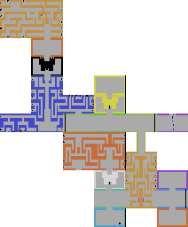 Thumbnail for a map of Variation 2 for the Atari 2600 game Adventure.