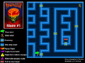 Thumbnail for a map of Maze 1 for the Atari 2600 game Escape From The Mindmaster.