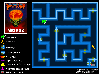 Thumbnail for a map of Maze 2 for the Atari 2600 game Escape From The Mindmaster.