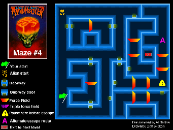 Thumbnail for a map of Maze 4 for the Atari 2600 game Escape From The Mindmaster.