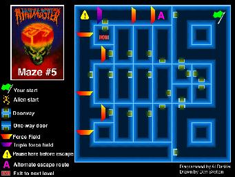 Thumbnail for a map of Maze 5 for the Atari 2600 game Escape From The Mindmaster.