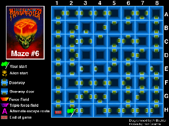 Thumbnail for a map of Maze 6 for the Atari 2600 game Escape From The Mindmaster.