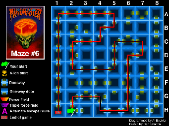 Thumbnail for a map of Maze 6 Solution for the Atari 2600 game Escape From The Mindmaster.