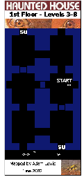 Thumbnail for a map of 1st Floor (Levels 3 to 8) for the Atari 2600 game Haunted House.