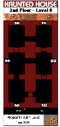 Thumbnail for a map of 2nd Floor (Level 9) for the Atari 2600 game Haunted House.