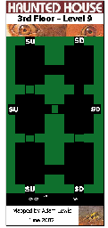 Thumbnail for a map of 3rd Floor (Level 9) for the Atari 2600 game Haunted House.