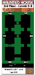 Thumbnail for a map of 3rd Floor (Levels 3 to 8) for the Atari 2600 game Haunted House.