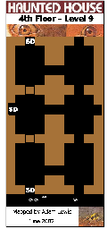 Thumbnail for a map of 4th Floor (Level 9) for the Atari 2600 game Haunted House.
