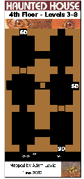 Thumbnail for a map of 4th Floor (Levels 3 to 8) for the Atari 2600 game Haunted House.
