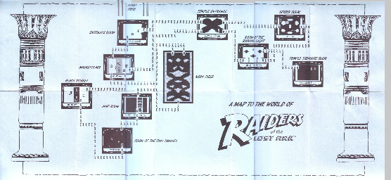 Thumbnail for a map of Egypt for the Atari 2600 game Raiders of the Lost Ark.