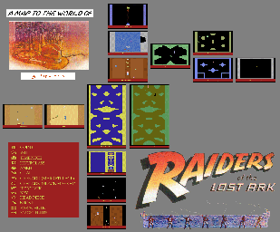 Thumbnail for a map of Egypt for the Atari 2600 game Raiders of the Lost Ark.