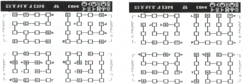 Thumbnail for a map of Station 8 for the Atari 2600 game Secret Quest.