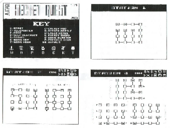 Thumbnail for a map of Stations 1 through 3 for the Atari 2600 game Secret Quest.
