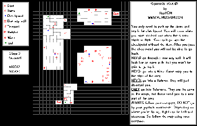 Thumbnail for a map of The Secret Temple for the Atari 2600 game Survival Island.