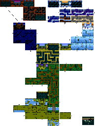 Thumbnail for a map of Level 14 for the Atari 5200 game Adventure II.