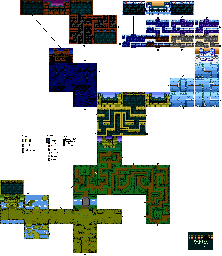 Thumbnail for a map of Levels 3 & 8 for the Atari 5200 game Adventure II.