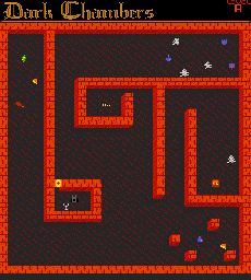 Thumbnail for a map of Level A for the Atari 7800 game Dark Chambers.