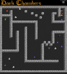 Thumbnail for a map of Level B for the Atari 7800 game Dark Chambers.
