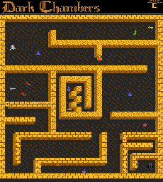 Thumbnail for a map of Level C for the Atari 7800 game Dark Chambers.