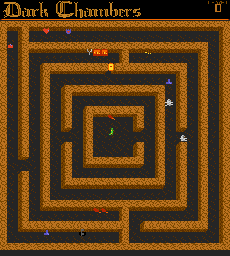 Thumbnail for a map of Level D for the Atari 7800 game Dark Chambers.