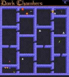 Thumbnail for a map of Level E for the Atari 7800 game Dark Chambers.