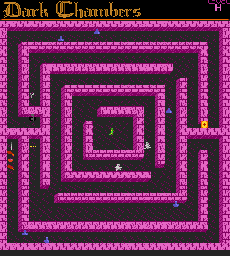 Thumbnail for a map of Level H for the Atari 7800 game Dark Chambers.