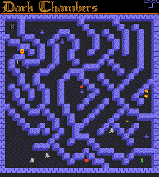 Thumbnail for a map of Level J for the Atari 7800 game Dark Chambers.