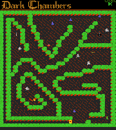 Thumbnail for a map of Level K for the Atari 7800 game Dark Chambers.