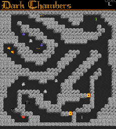 Thumbnail for a map of Level L for the Atari 7800 game Dark Chambers.