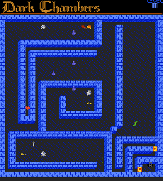 Thumbnail for a map of Level M for the Atari 7800 game Dark Chambers.
