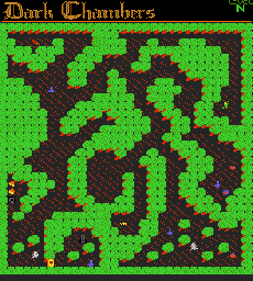 Thumbnail for a map of Level N for the Atari 7800 game Dark Chambers.
