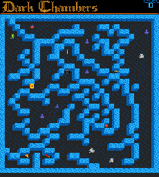 Thumbnail for a map of Level O for the Atari 7800 game Dark Chambers.