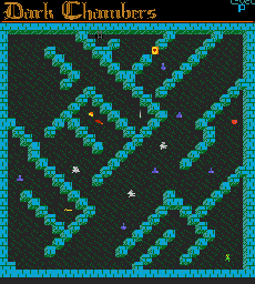 Thumbnail for a map of Level P for the Atari 7800 game Dark Chambers.