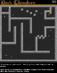 Thumbnail for a map of Level QB for the Atari 7800 game Dark Chambers.