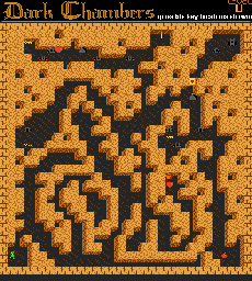 Thumbnail for a map of Level U for the Atari 7800 game Dark Chambers.