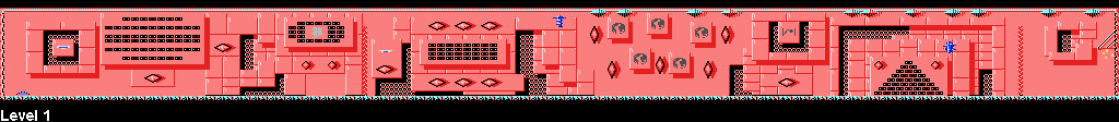 Thumbnail for a map of Level 1 for the Atari 7800 game Jinks.