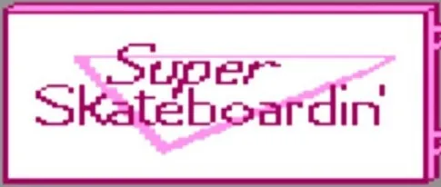 Title screen for the Atari 7800 game Super Skateboardin'.
