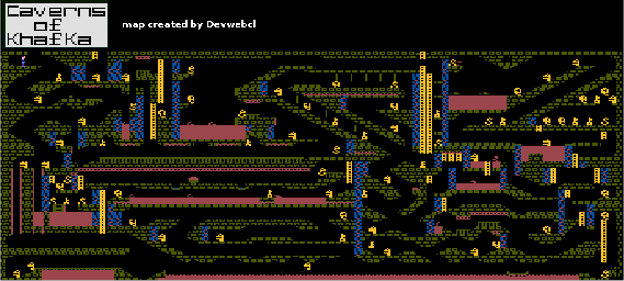 Thumbnail for a map of Khafka's Tomb for the Atari 8-bit game Caverns of Khafka.