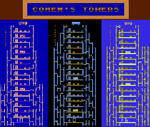 Thumbnail for a map of Buildings for the Atari 8-bit game Cohen's Towers.